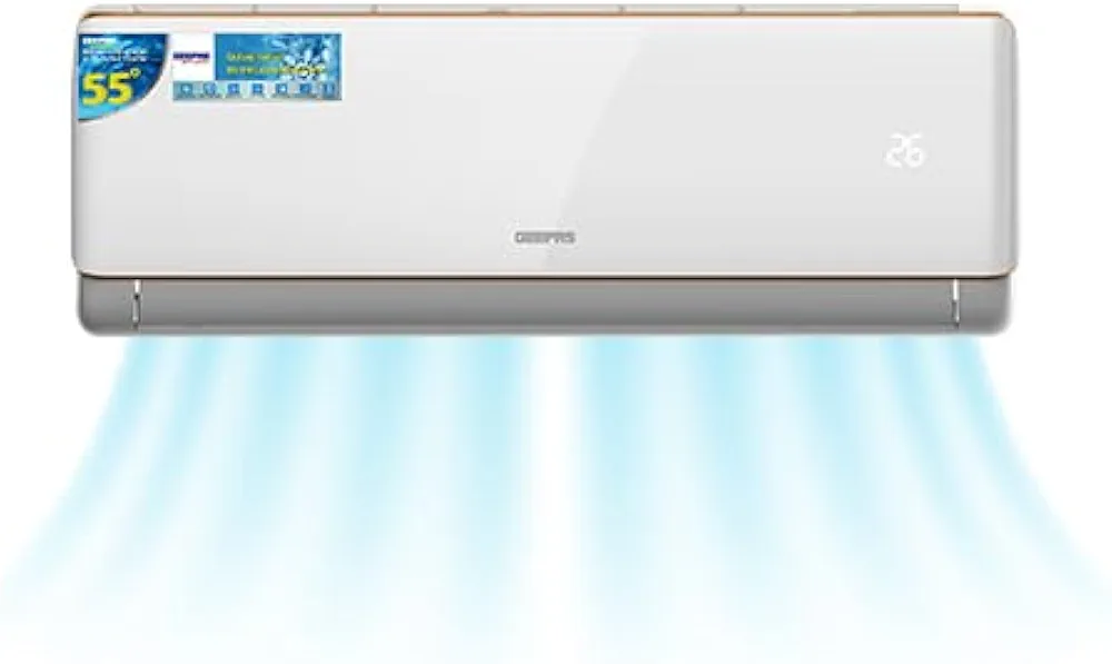 مكيف هواء سبليت 1.5 طن من جيباس، ضاغط GACS1811KCA/ T3، مع شاشة LED وجهاز تحكم عن بعد، تدفق هواء قوي، مع وظيفة التنظيف الذاتي والتشخيص التلقائي، تقنية الزعنفة الذهبية